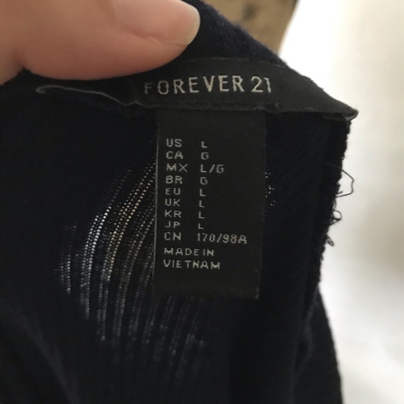 Forever 21 Large Navy Ribbed Long Sweater Dress - Picture 5 of 5